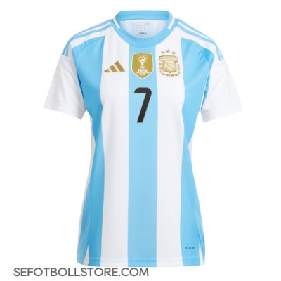 Argentina Rodrigo De Paul #7 Replika Hemmatröja Dam Copa America 2024 Kortärmad Argentina Rodrigo De Paul #7 Replika Hemmatröja Dam Copa America 2024 Kortärmad